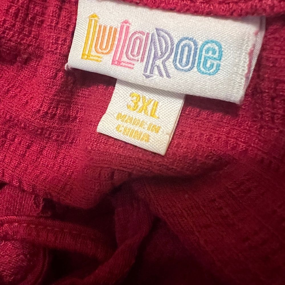 Lularoe Jody Long Sleeve Peasant Dress Maroon View 5
